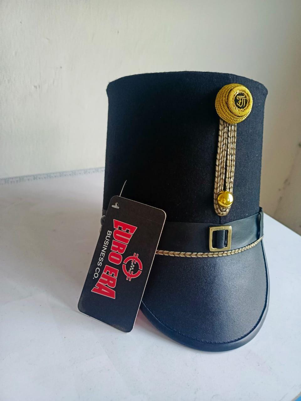 18th Century Austrian/Hungarian Officer Shako Hat: Wool & Leather