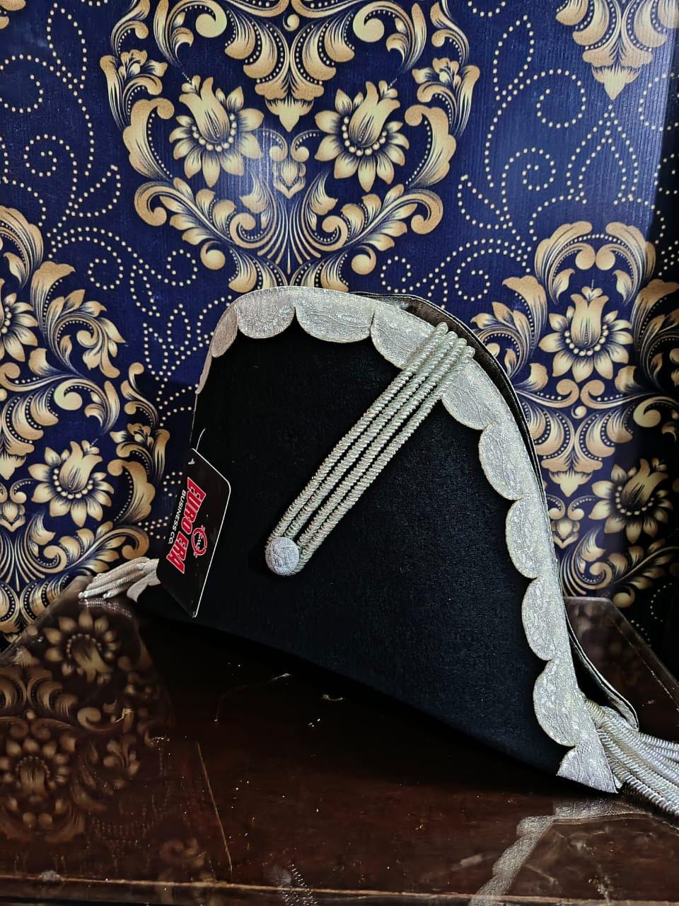 Leather Napoleonic French Imperial Guard Officer Hat: Cosplay Costume