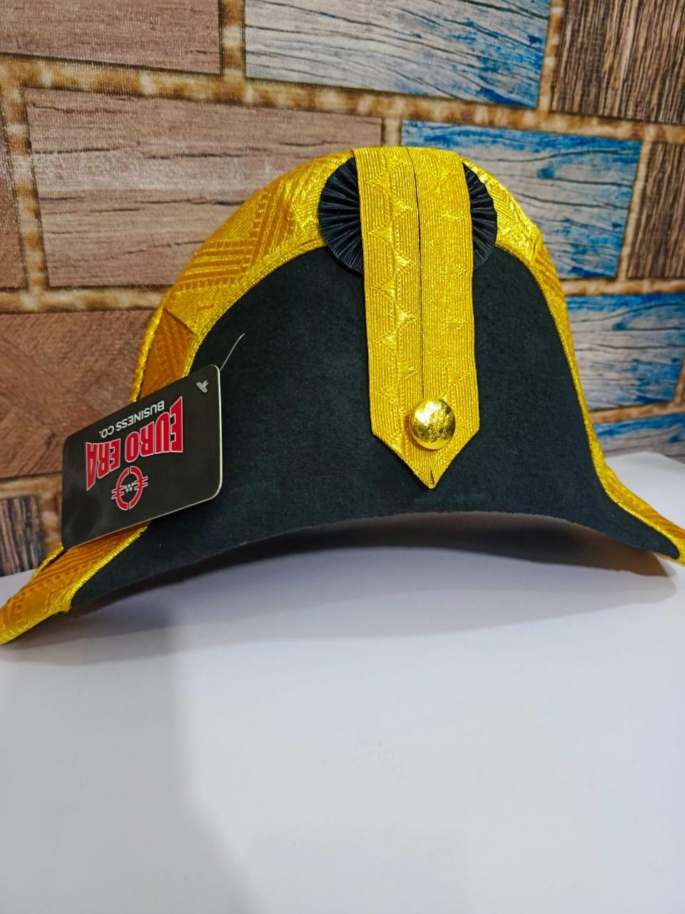 Wool Bicorne Hat: 18th Century Officer, Tall Captains Tricorne