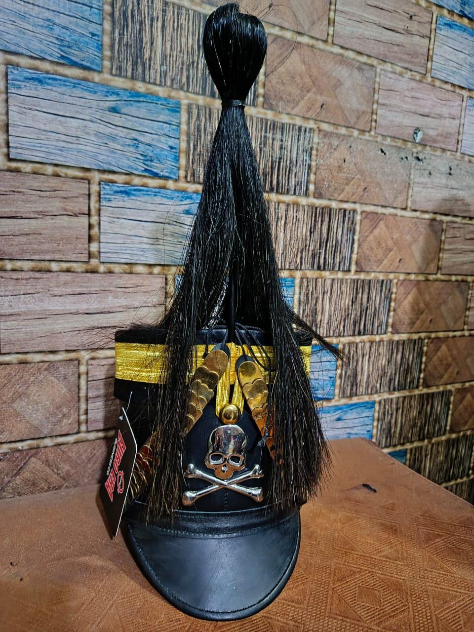 18th Century General Officer Bicorn Hat: Gold Braid, Wool