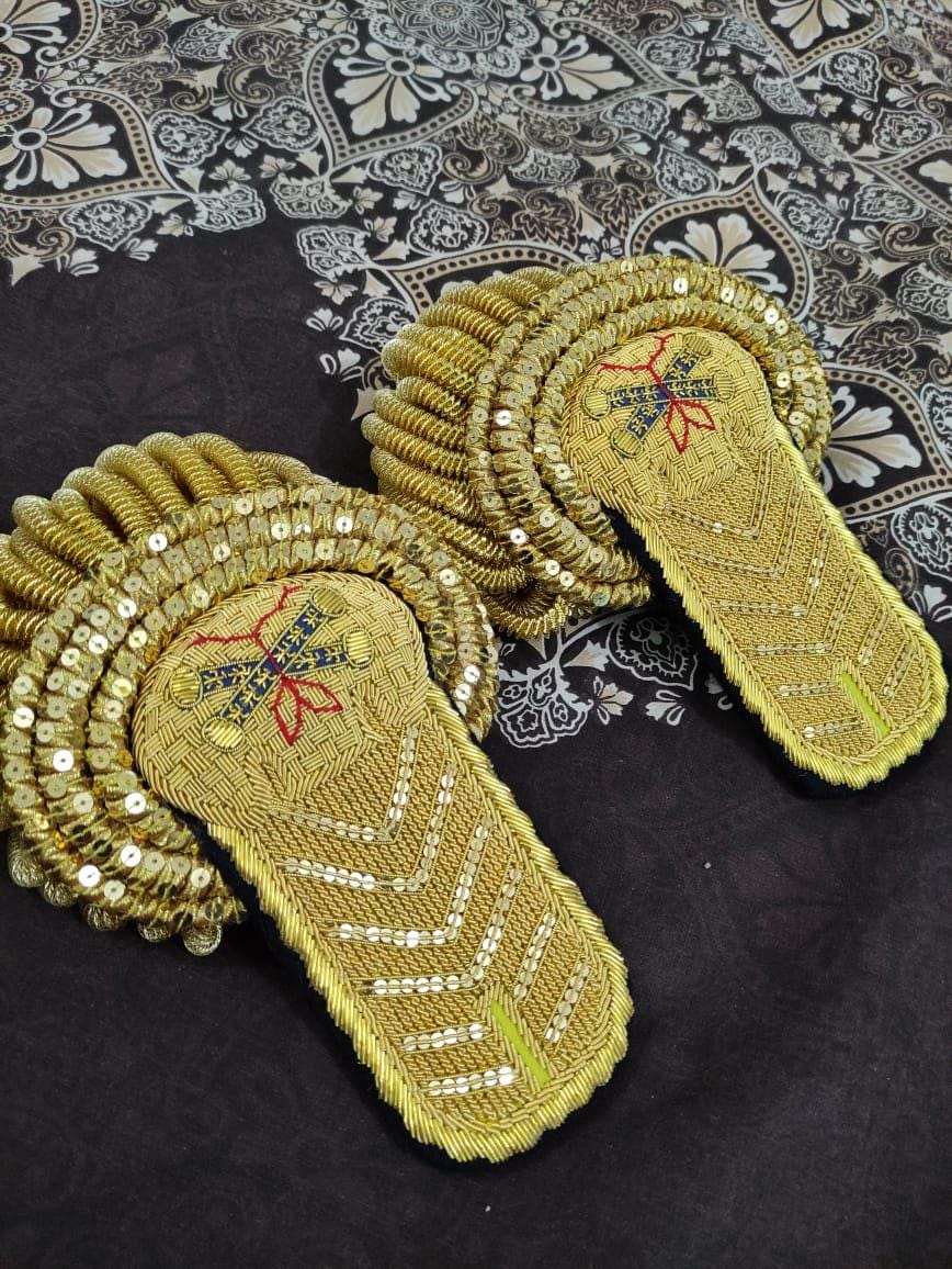 Hand Embroidered Napoleonic French General Officer Epaulette with Billion Wire Fringes