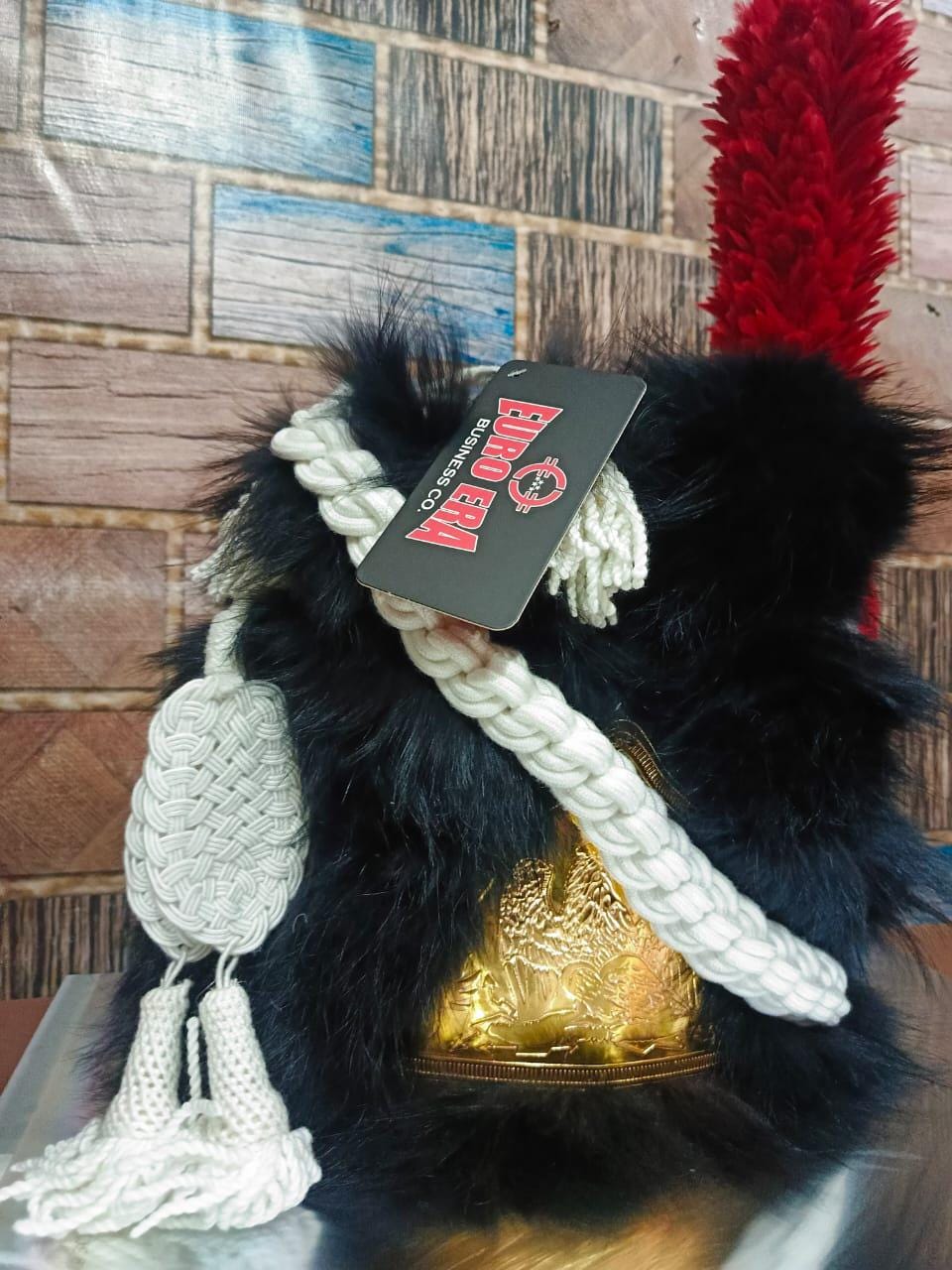 Leather Napoleonic Scots Guards Officer Hat: French Imperial Style