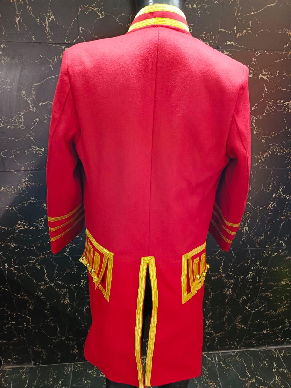 New Napoleonic Regency Admiral Frock Tail Coat | Military Tailcoat, Steampunk Uniform, Red Jacket
