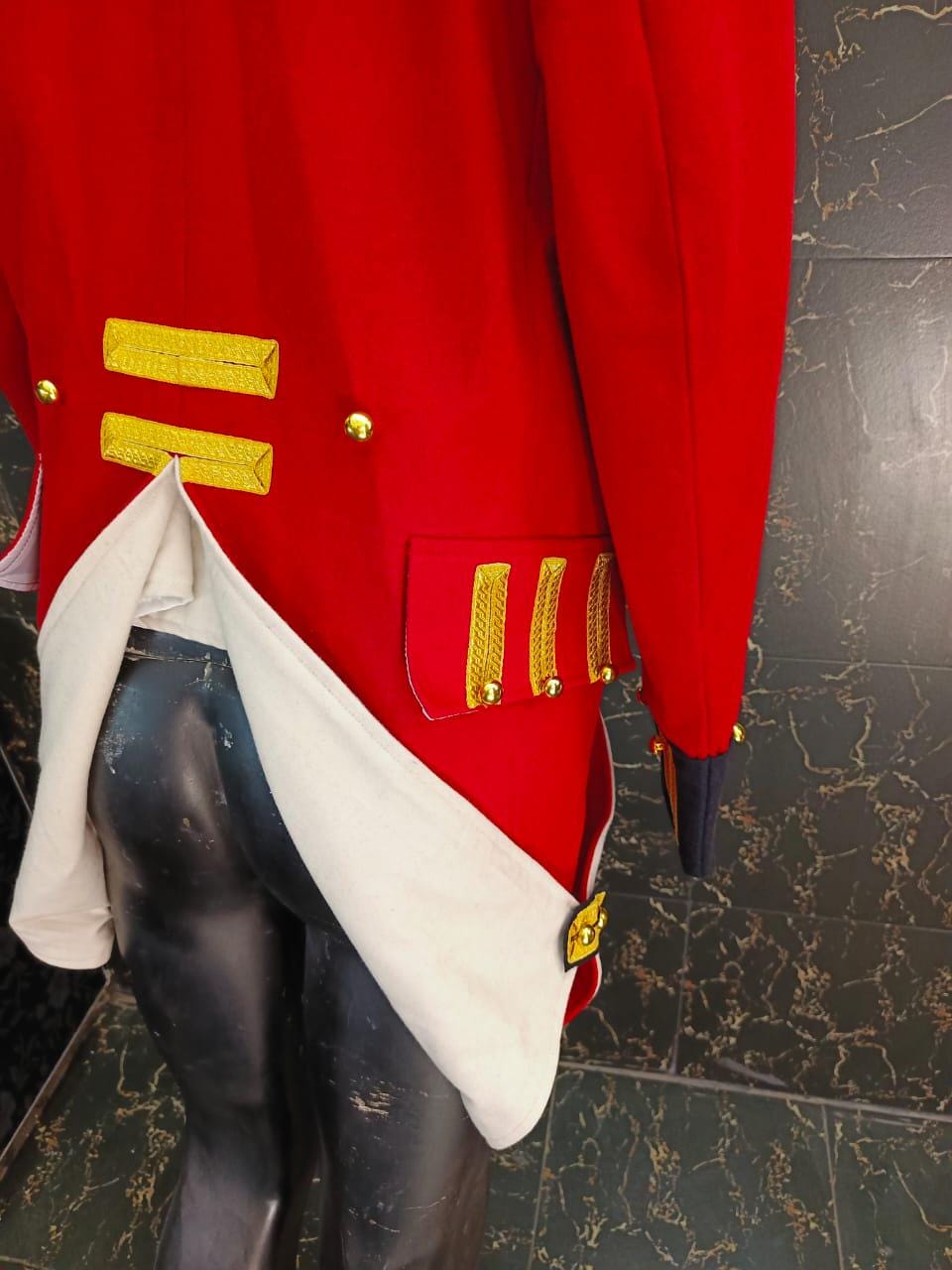 Napoleonic Foot Officer Tailcoat & Waistcoat: Military Steampunk Uniform