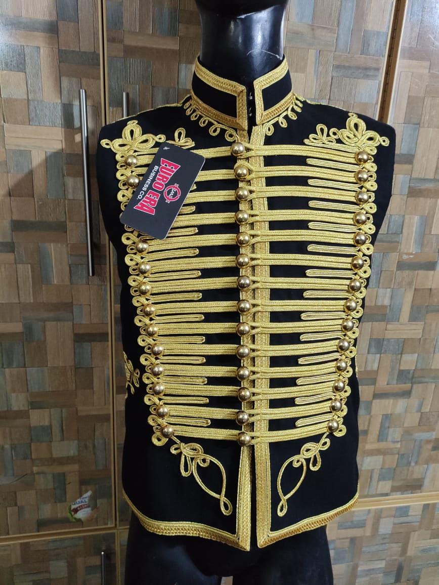 Napoleonic Hussars Wool Waistcoat: 11th Hussars Officer Style