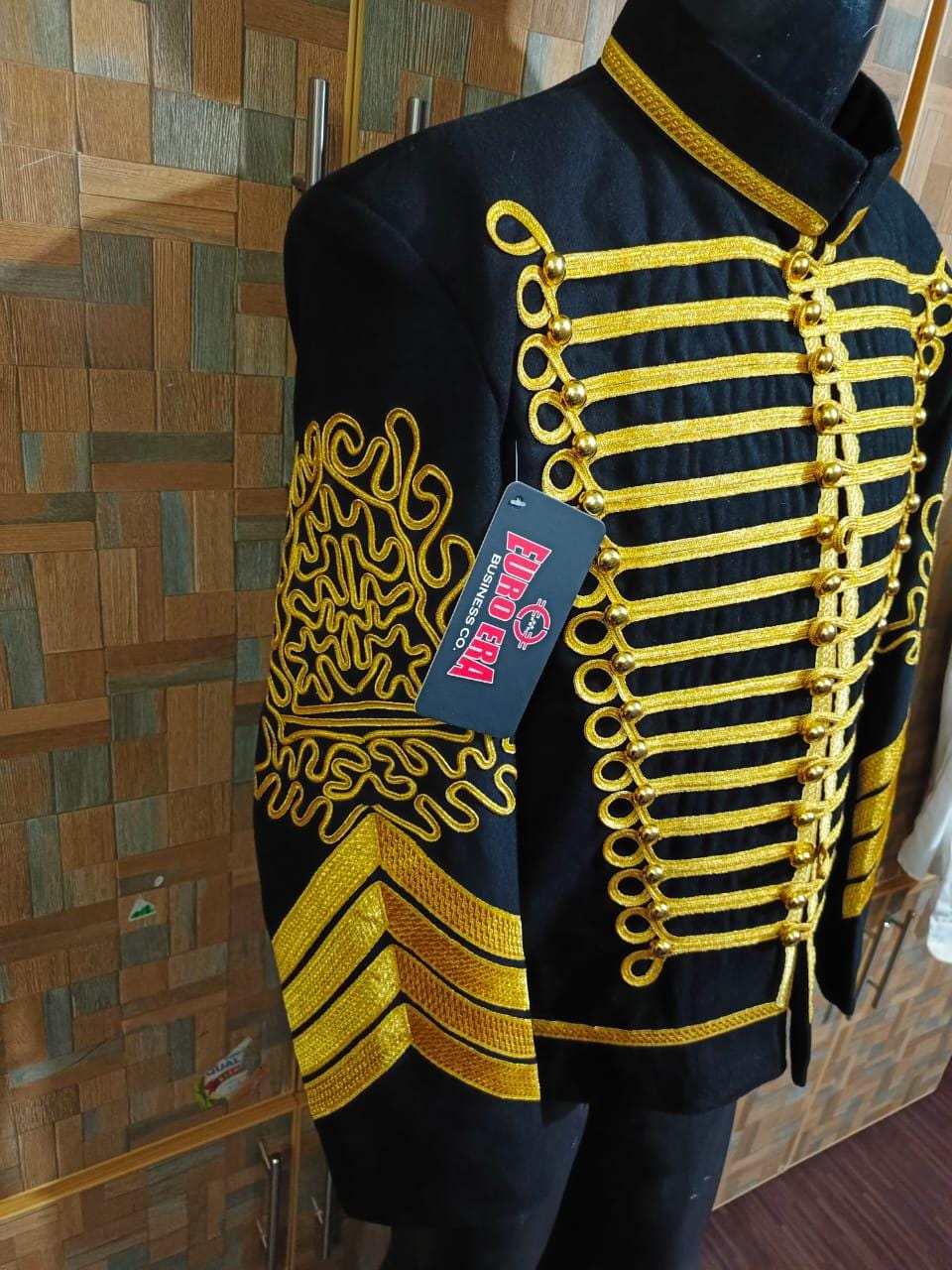 Napoleonic Steampunk Hussars Jacket: Jimi Hendrix Style Wool Coat