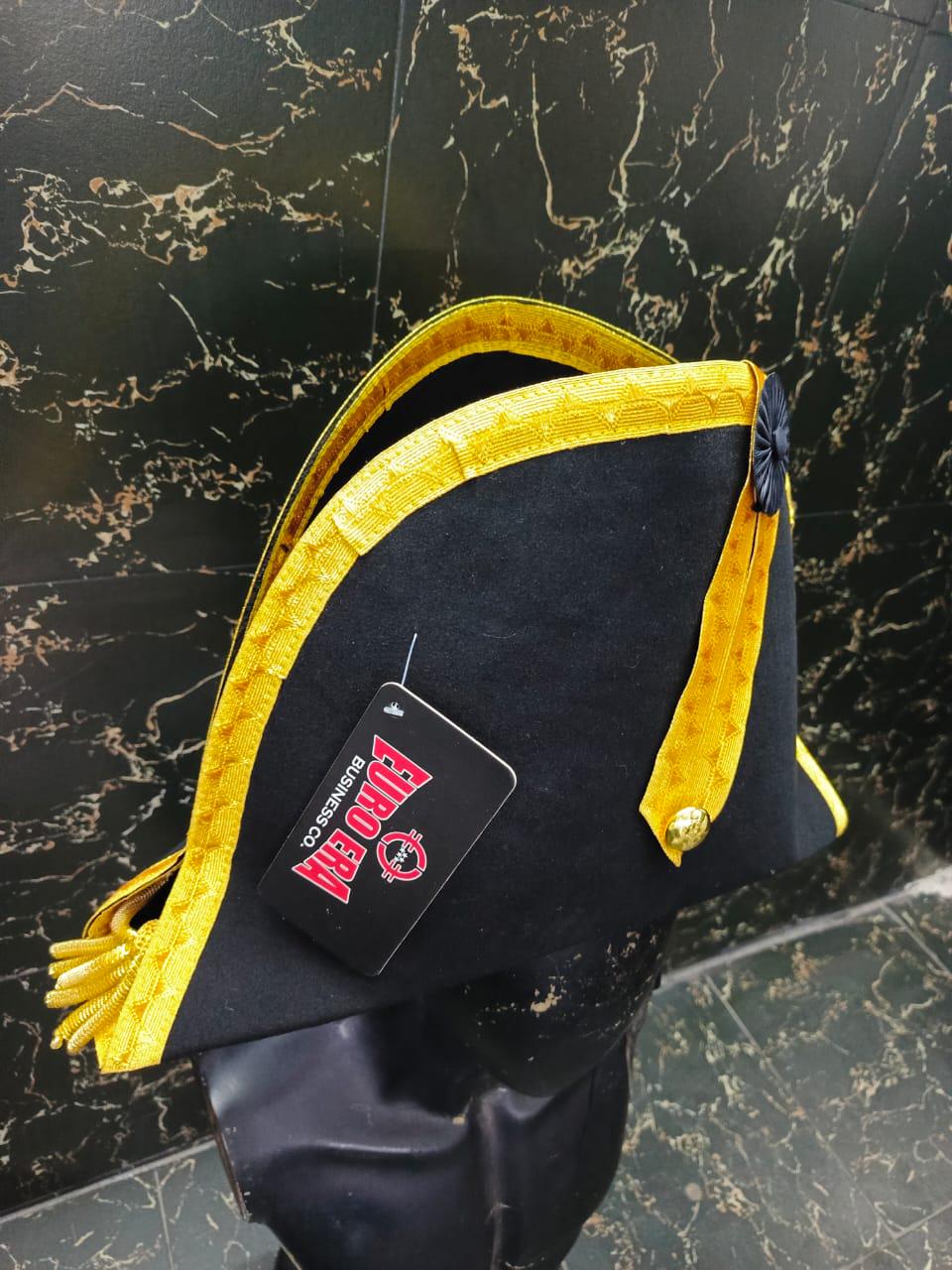 Felted Wool Bicorn Hat: Napoleonic, Pirate, British Officer Style