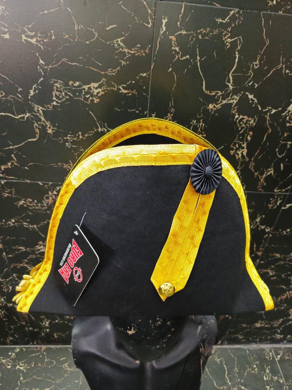 Felted Wool Bicorn Hat: Napoleonic, Pirate, British Officer Style