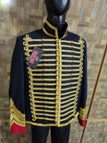Napoleonic Hussars Wool Tunic Jacket: French Horse Hunter Guards Officer