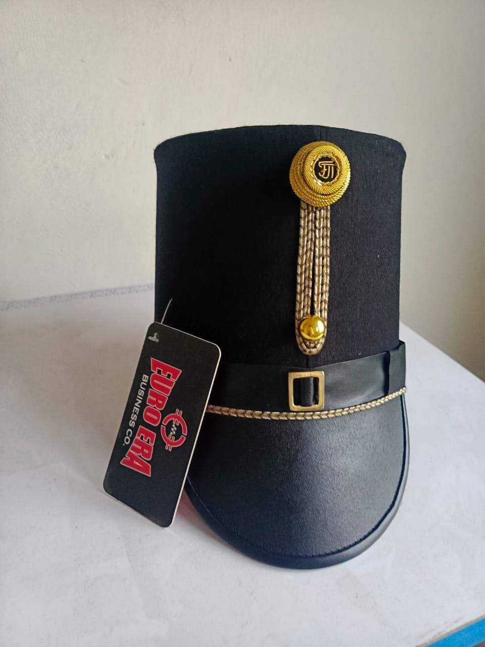 18th Century Austrian/Hungarian Officer Shako Hat: Wool & Leather