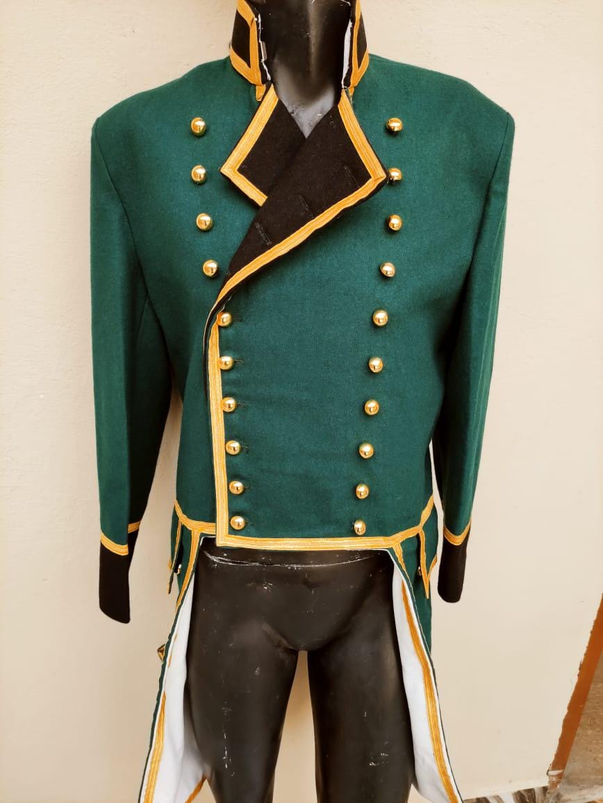 Napoleonic Naval Admiral Wool Frock Coat: Military Regency Tailcoat