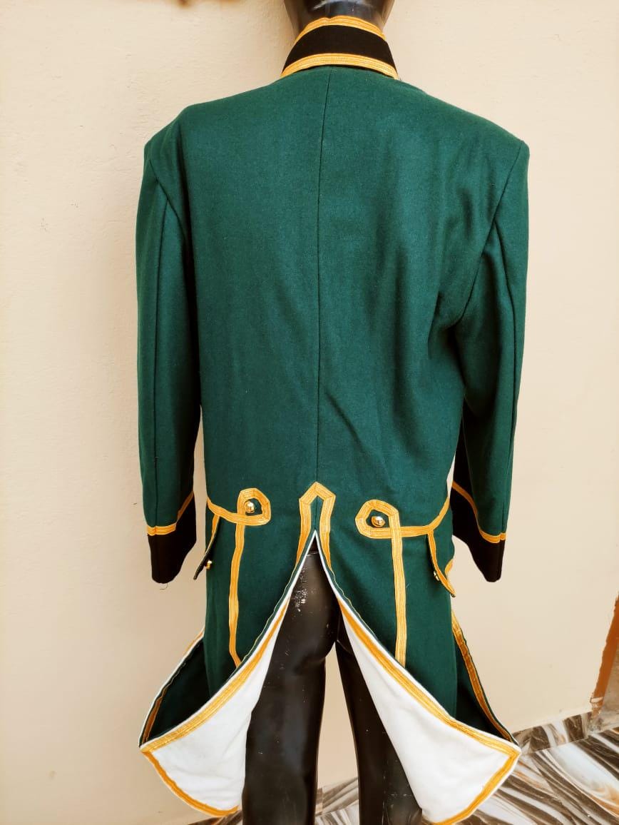 Napoleonic Naval Admiral Wool Frock Coat: Military Regency Tailcoat