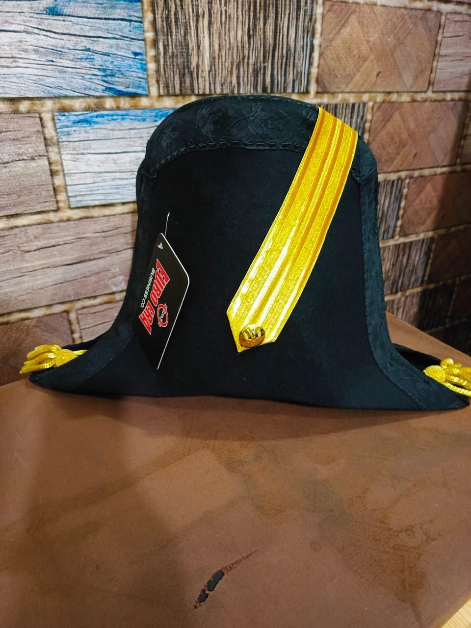 Napoleonic British Officer Bicorn Hat: Wool & French Braid