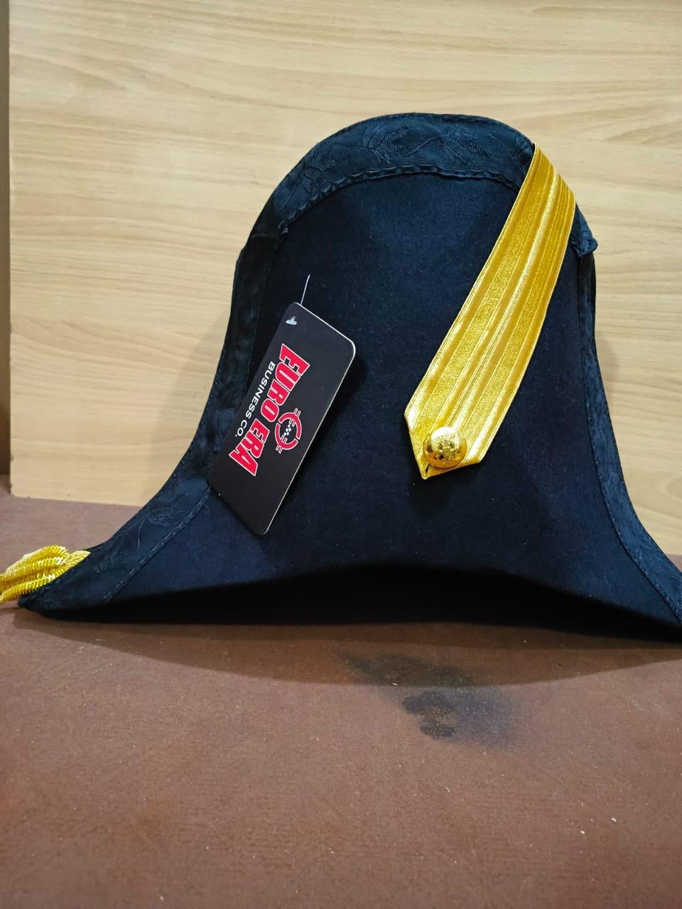 Napoleonic British Officer Bicorn Hat: Wool & French Braid