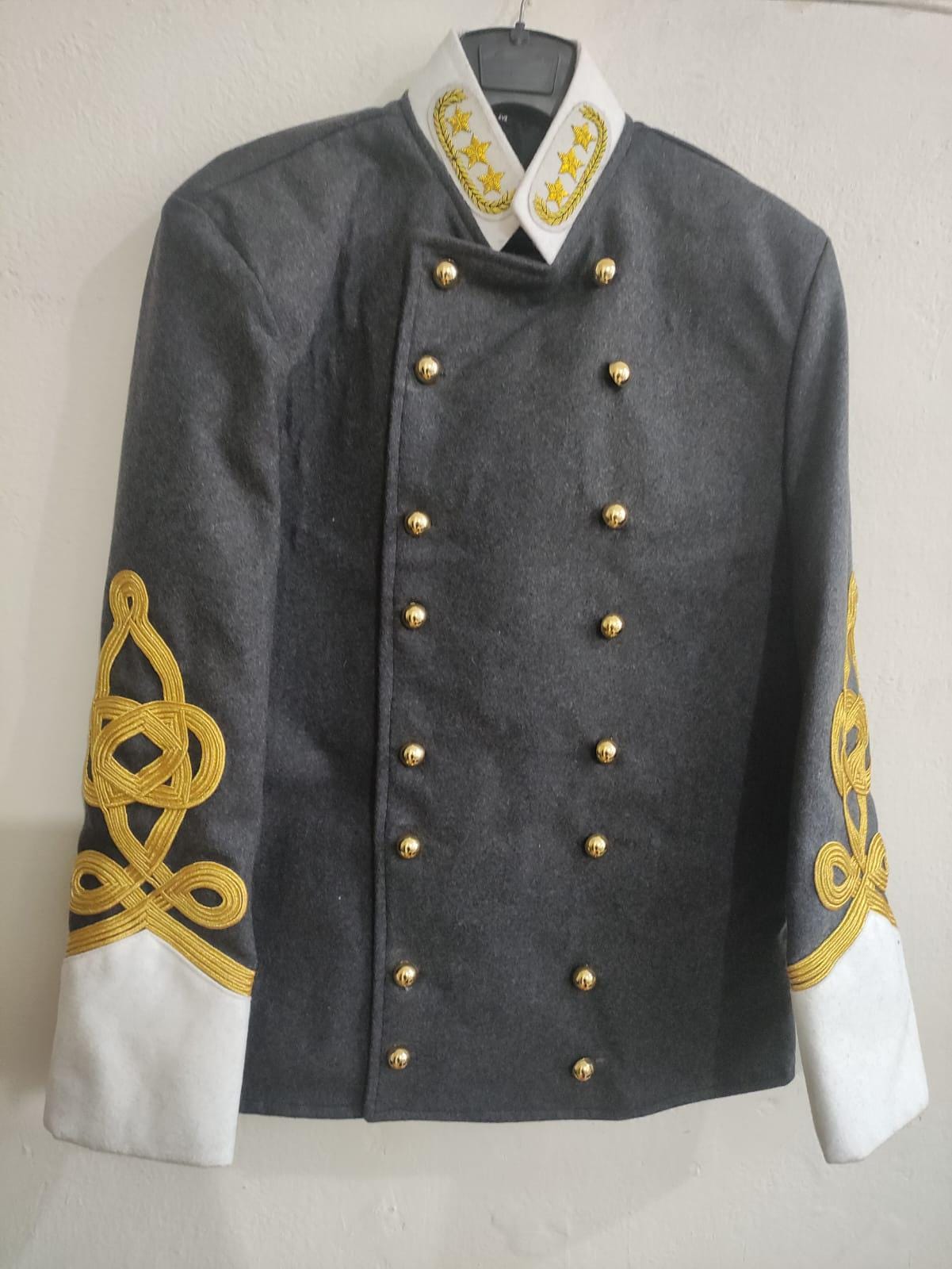 Civil War Confederate General Officer Coat jacket with Rank Stars | Militaryjacket | Men Officer Jacket | Formal Wool Coat | Military Coat