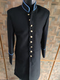 Civil War US Union Officer Frock Coat: Black Wool Military Jacket