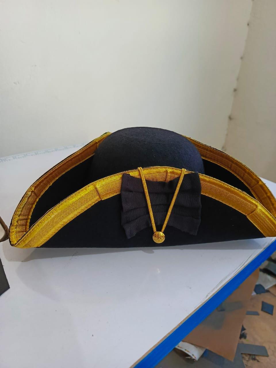 Handmade Napoleonic Tricorn Hat: Revolutionary War Officer Cosplay