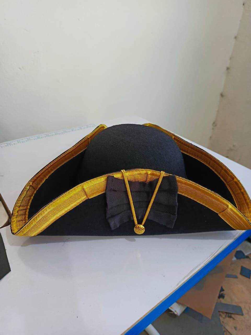 Handmade Napoleonic Tricorn Hat: Revolutionary War Officer Cosplay