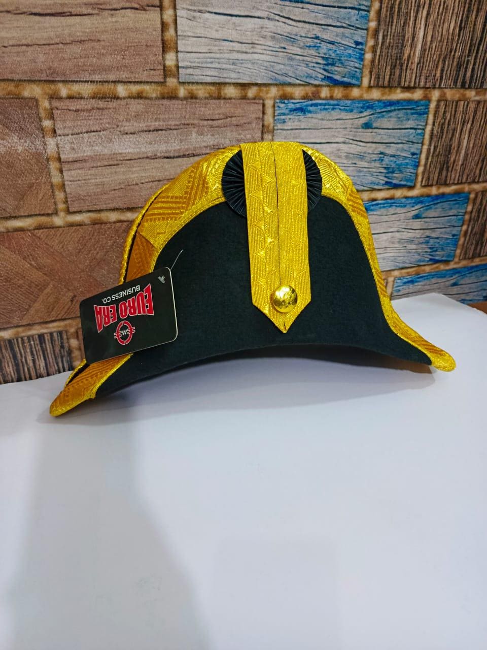 Wool Bicorne Hat: 18th Century Officer, Tall Captains Tricorne