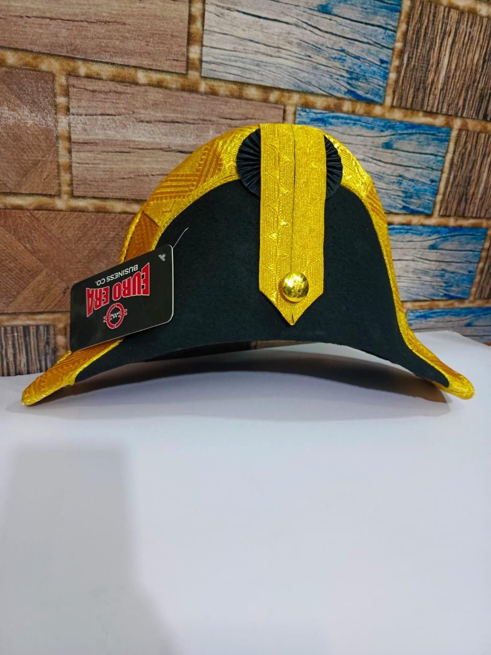 Wool Bicorne Hat: 18th Century Officer, Tall Captains Tricorne