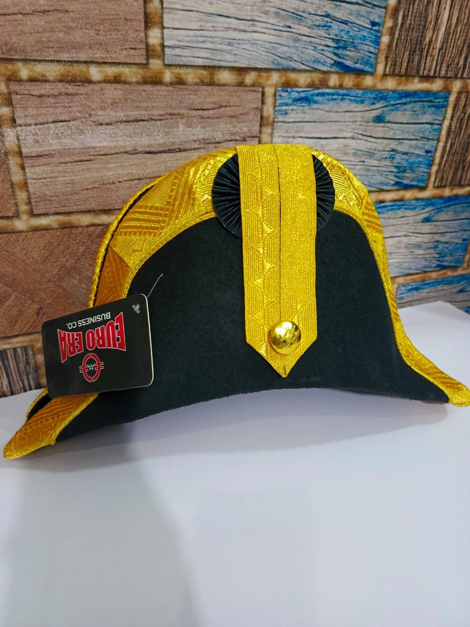 Wool Bicorne Hat: 18th Century Officer, Tall Captains Tricorne