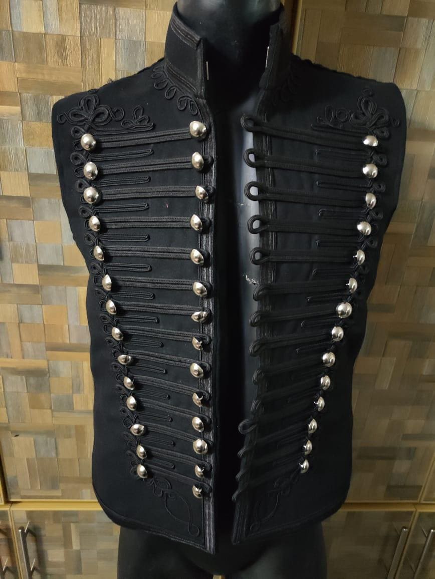 Adam Ant Style Hussars Waistcoat: Military Steampunk Vest, Gothic Costume