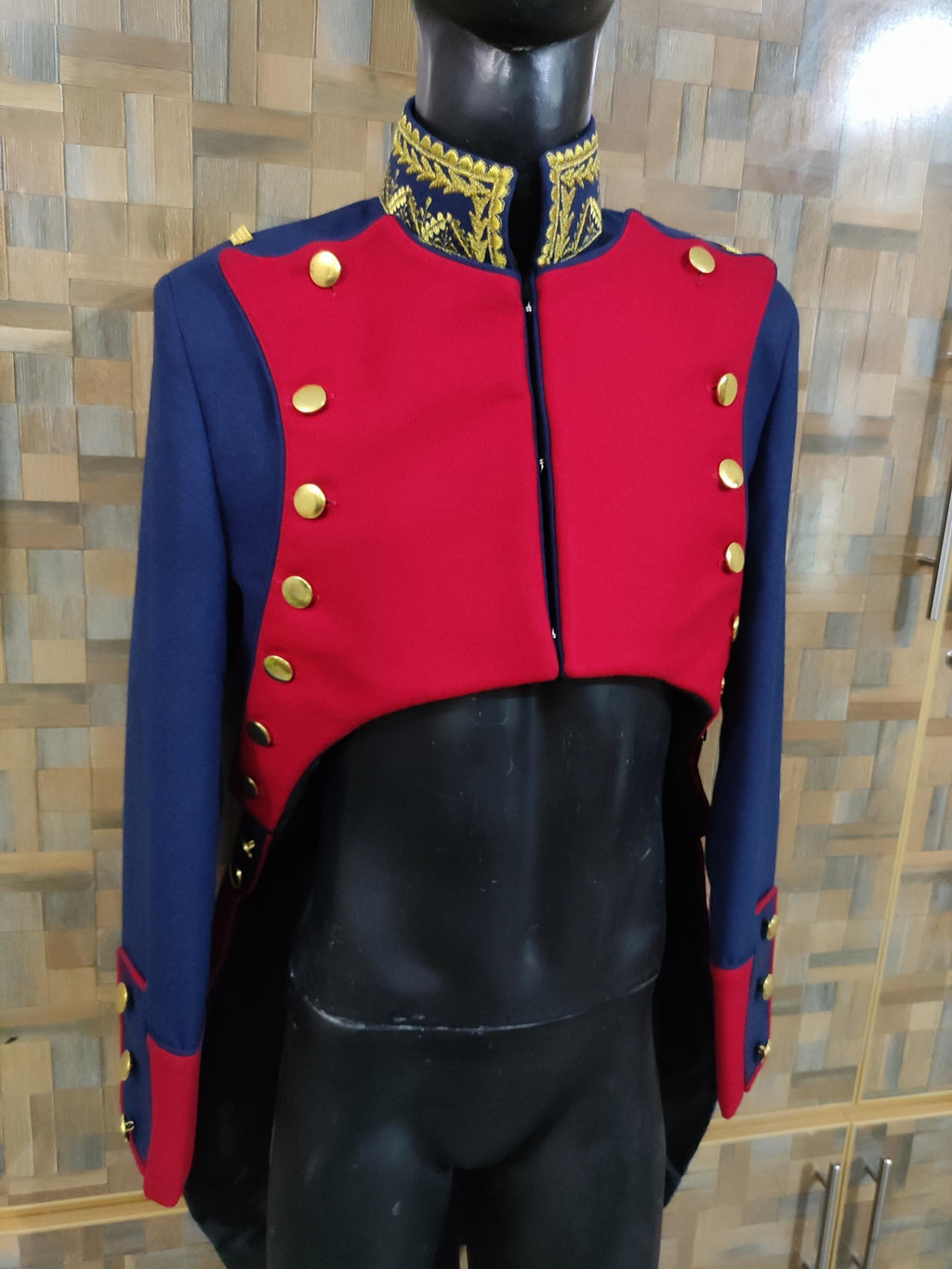 Napoleonic Wool Frock Coat: Dragoon Officer, Steampunk Uniform