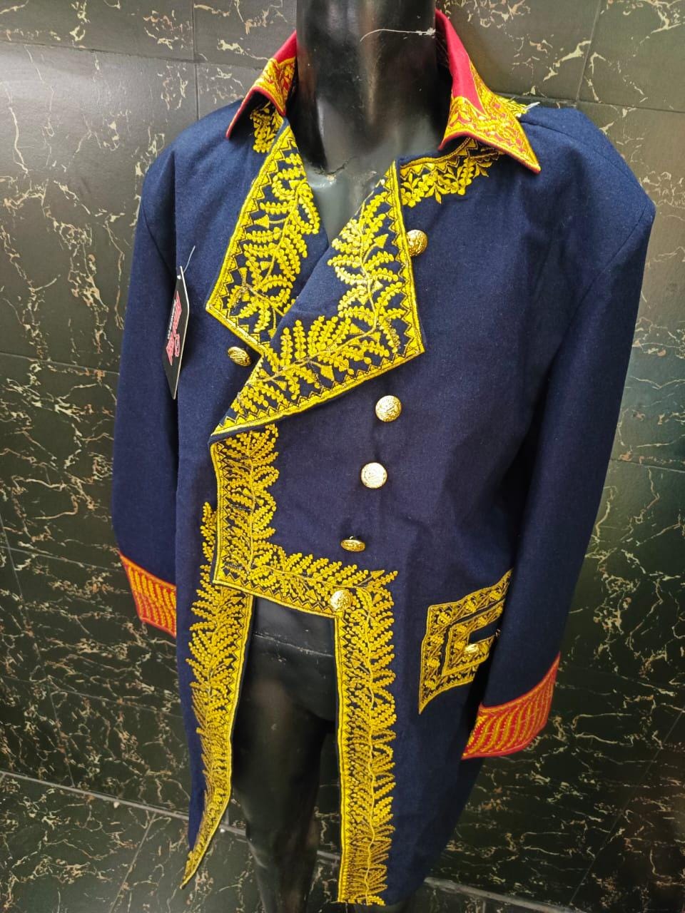 Napoleonic General Officer Wool Frock Coat: 1st Empire Military Tailcoat