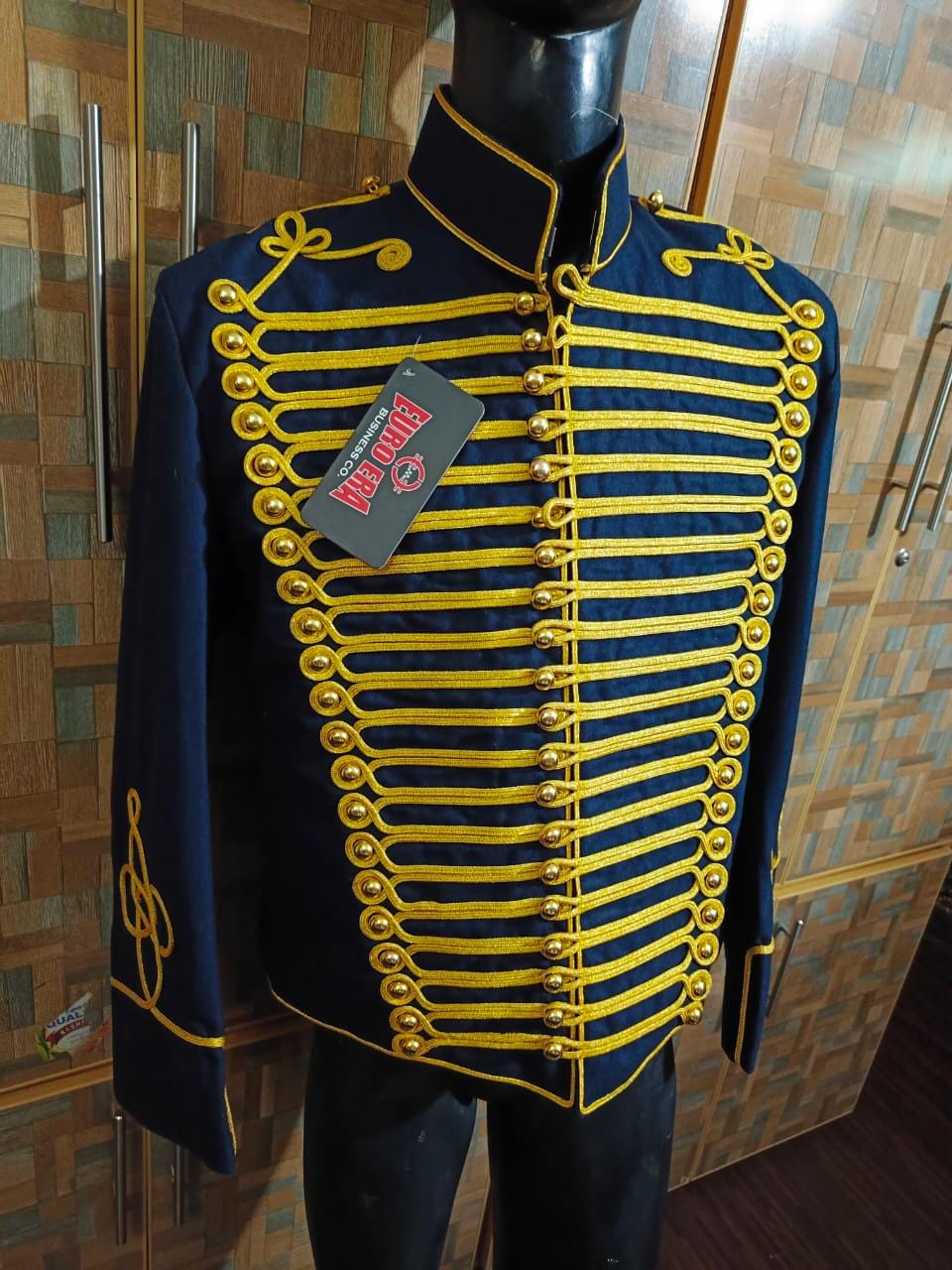 Napoleonic Hussars Tunic Jacket: Gold Button Officer Coat