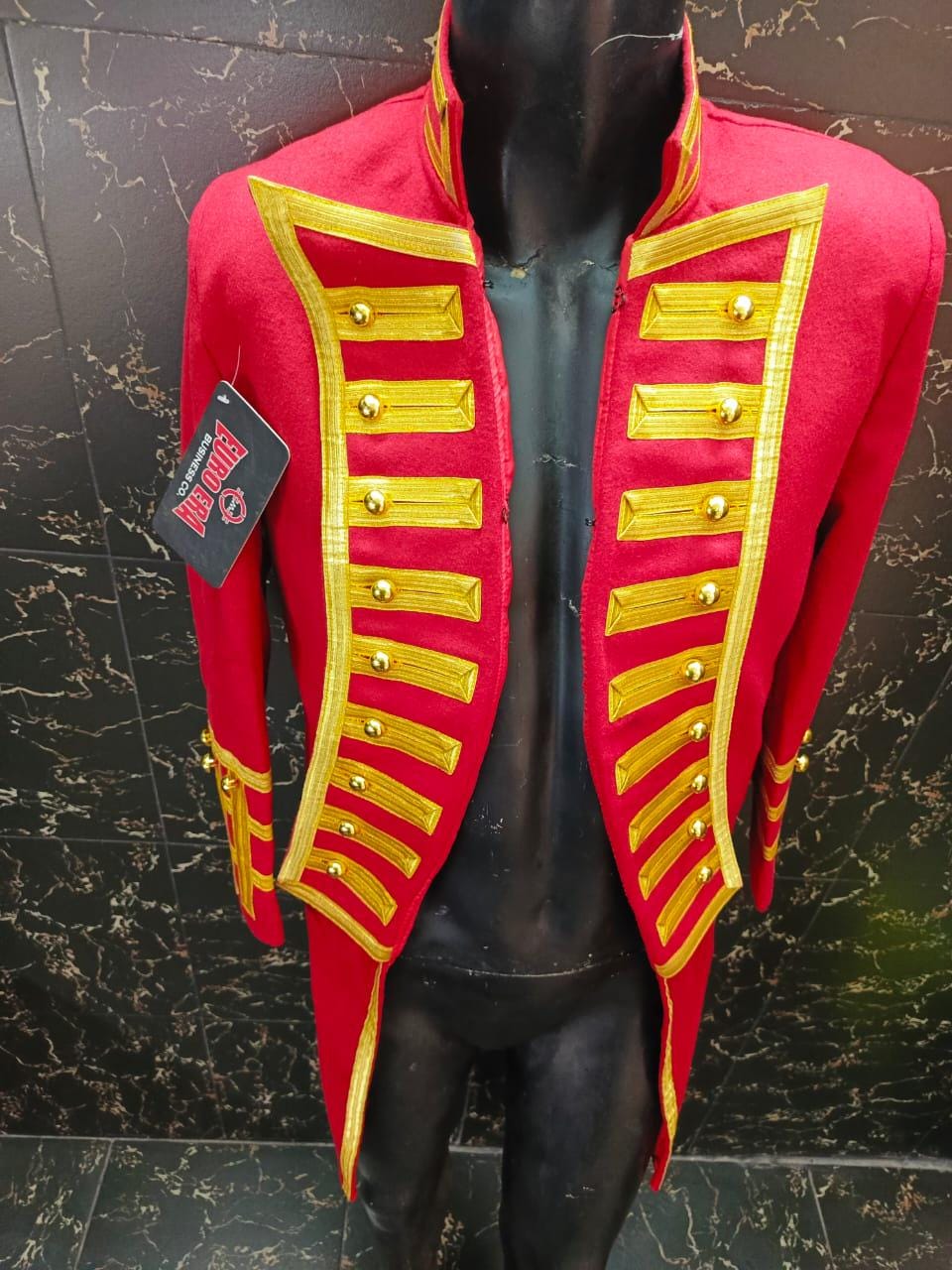 New Napoleonic Regency Admiral Frock Tail Coat | Military Tailcoat, Steampunk Uniform, Red Jacket