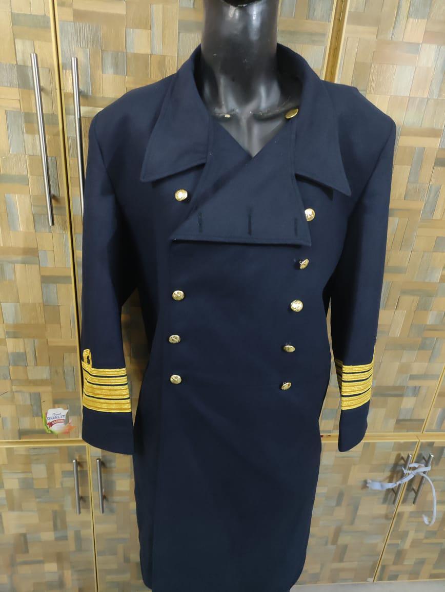 Civil War US Navy Admiral Frock Coat: Double Breasted Wool Officer Jacket