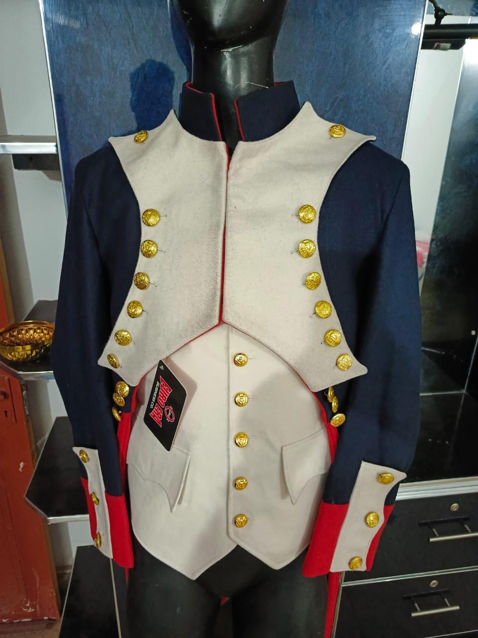 Napoleonic French Royal Guard Frock Coat & Waistcoat: Historical Costume Tailcoat