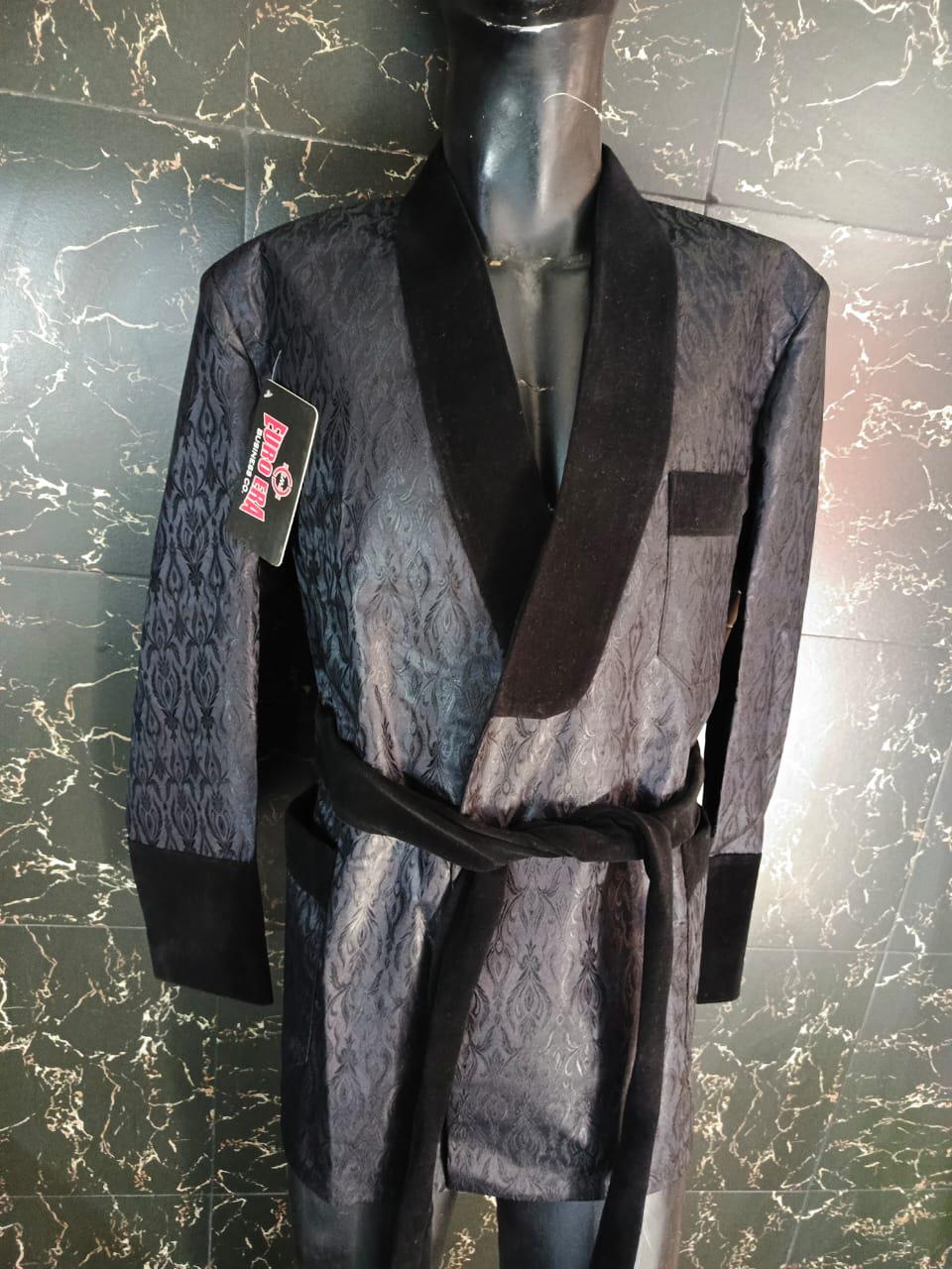 New Smoking Robe Coat Jacket Wedding Party Wear Robe Smoking COAT | Soft robe for men | Lounge wear | Gift for him | Men's nightwear