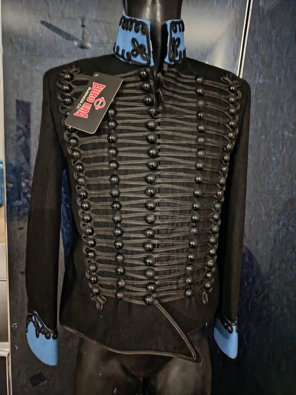 Napoleonic Hussars Wool Tunic Jacket: 18th Century Brunswick Officer