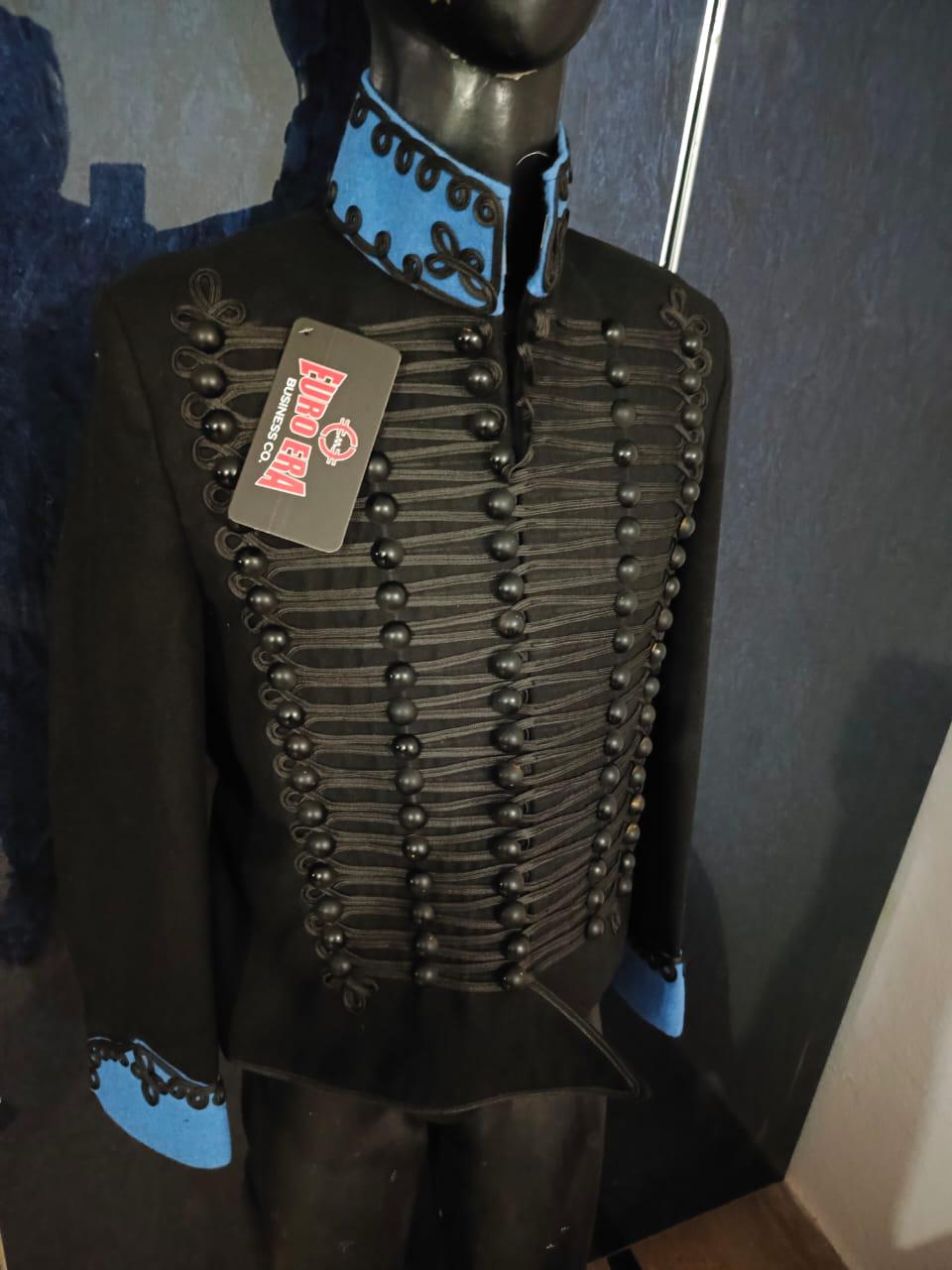 Napoleonic Hussars Wool Tunic Jacket: 18th Century Brunswick Officer