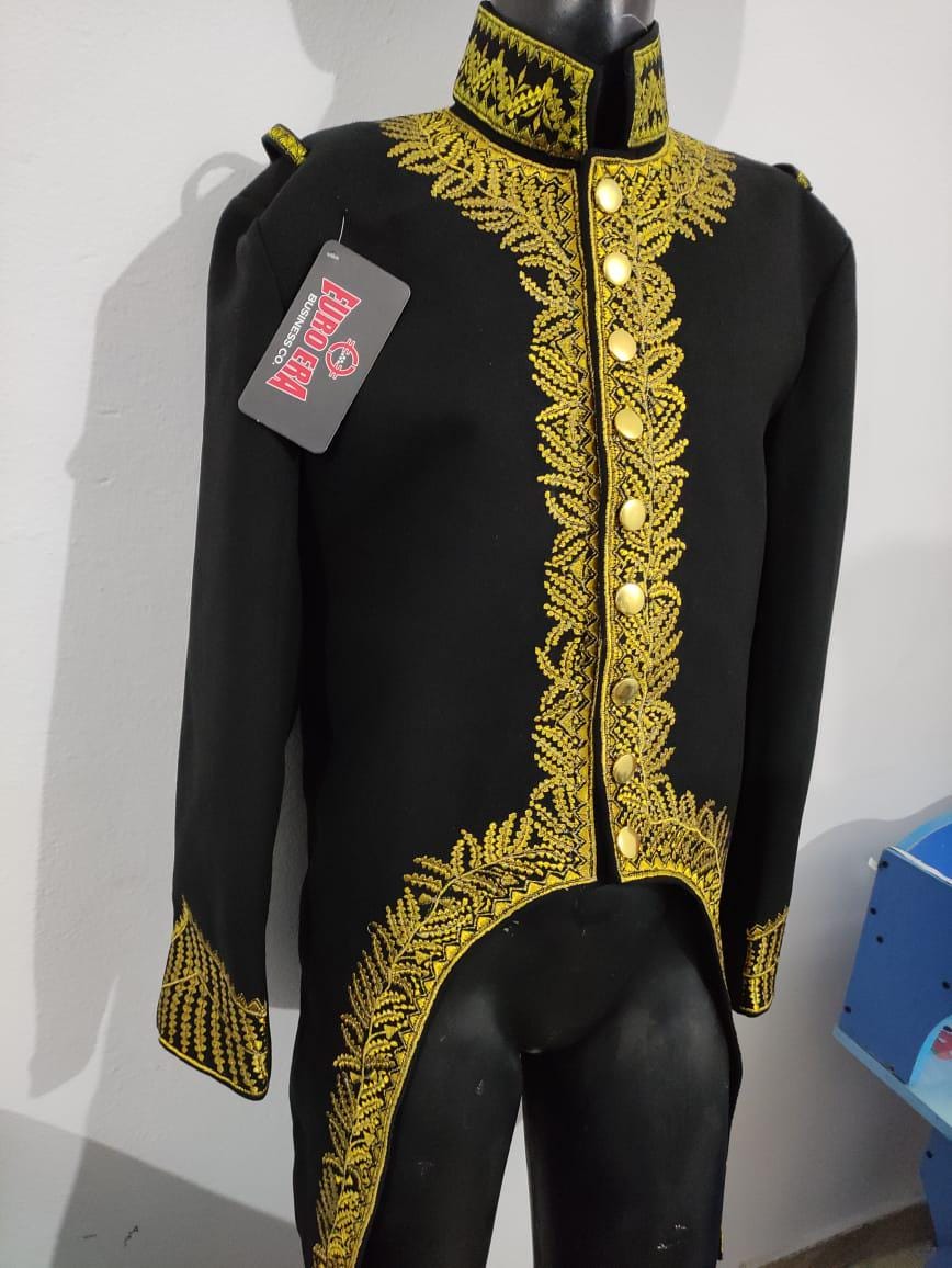 Napoleonic General of Division Wool Tailcoat: 1st Empire Military Uniform