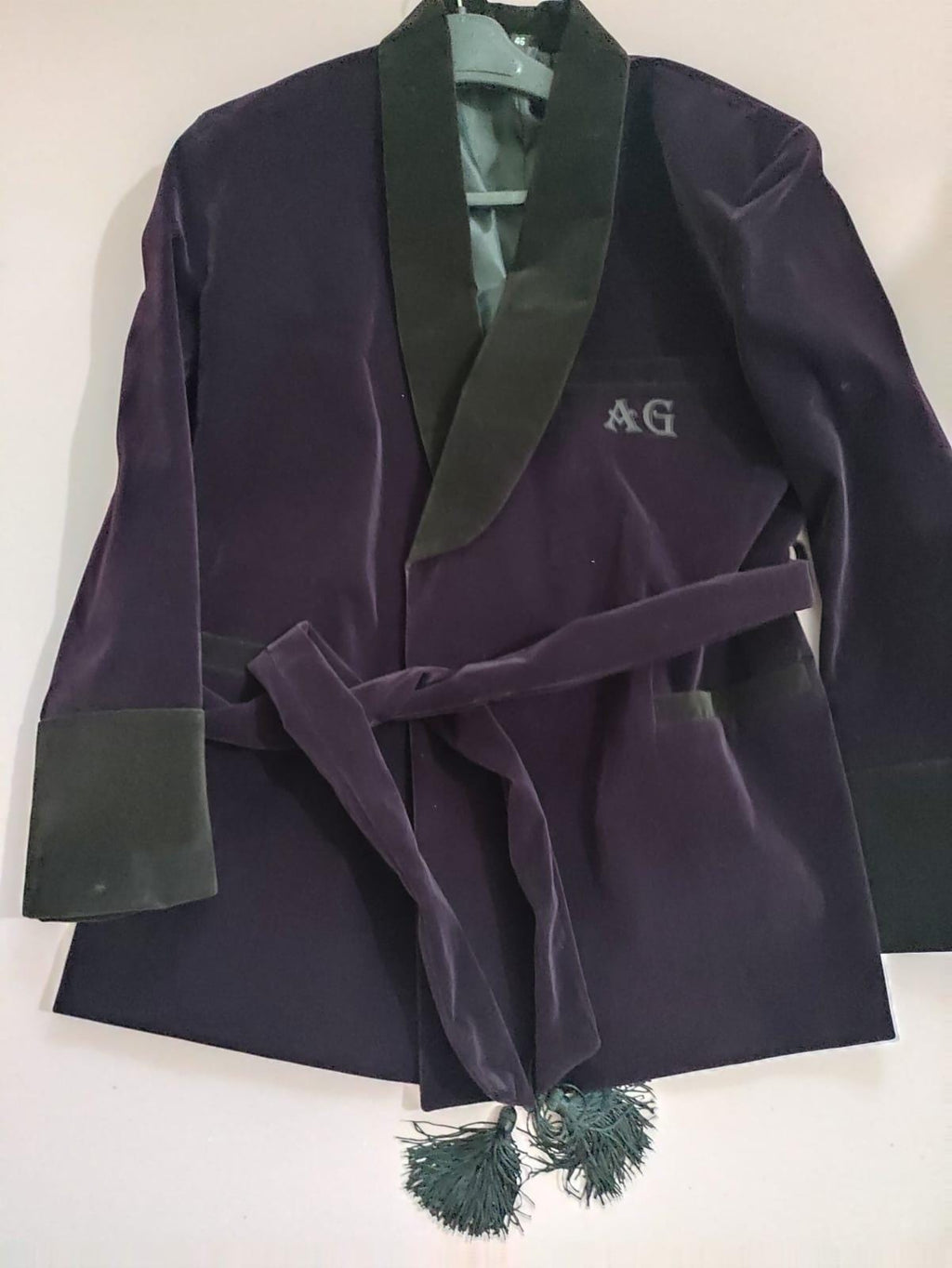 New Purple Velvet Smoking Robe Coat Jacket Wedding Party Wear Robe Smoking COAT with custom name | Custom Monogram Robe | Unisex Velvet Robe