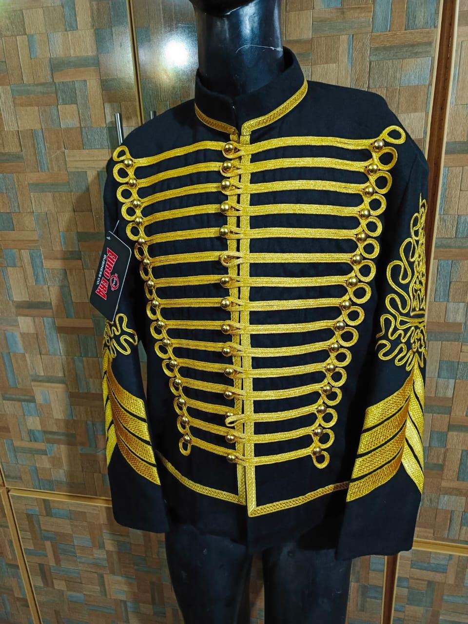 Napoleonic Steampunk Hussars Jacket: Jimi Hendrix Style Wool Coat