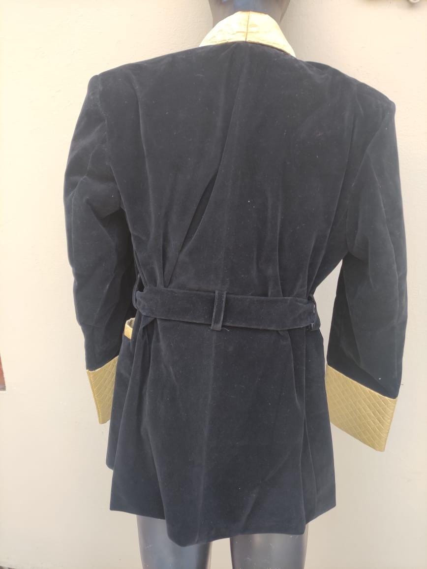 New Black Velvet Smoking Robe Coat Jacket Wedding Party Wear Robe Smoking COAT | Soft lounge wear | Men's bathrobe | Robe gift for him