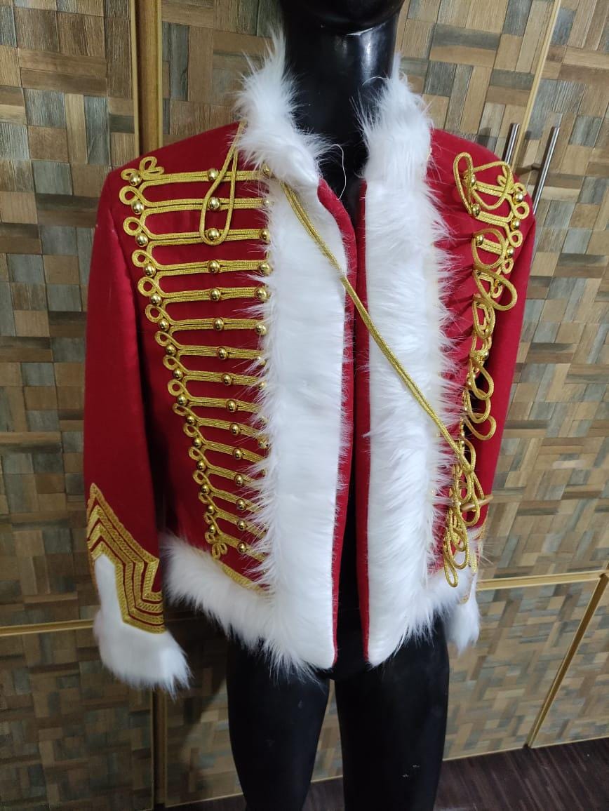 Napoleonic Hussars Wool Pelisse Jacket: French Dolmen Horse Hunter Guards Officer