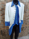 Wool Napoleonic Frock Coat & Waistcoat: Revolutionary War Officer Uniform