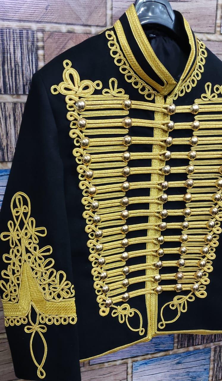 Napoleonic 11th Hussars Wool Tunic: Adam Ant Style Jacket