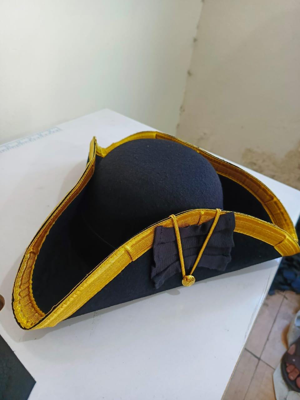 Handmade Napoleonic Tricorn Hat: Revolutionary War Officer Cosplay