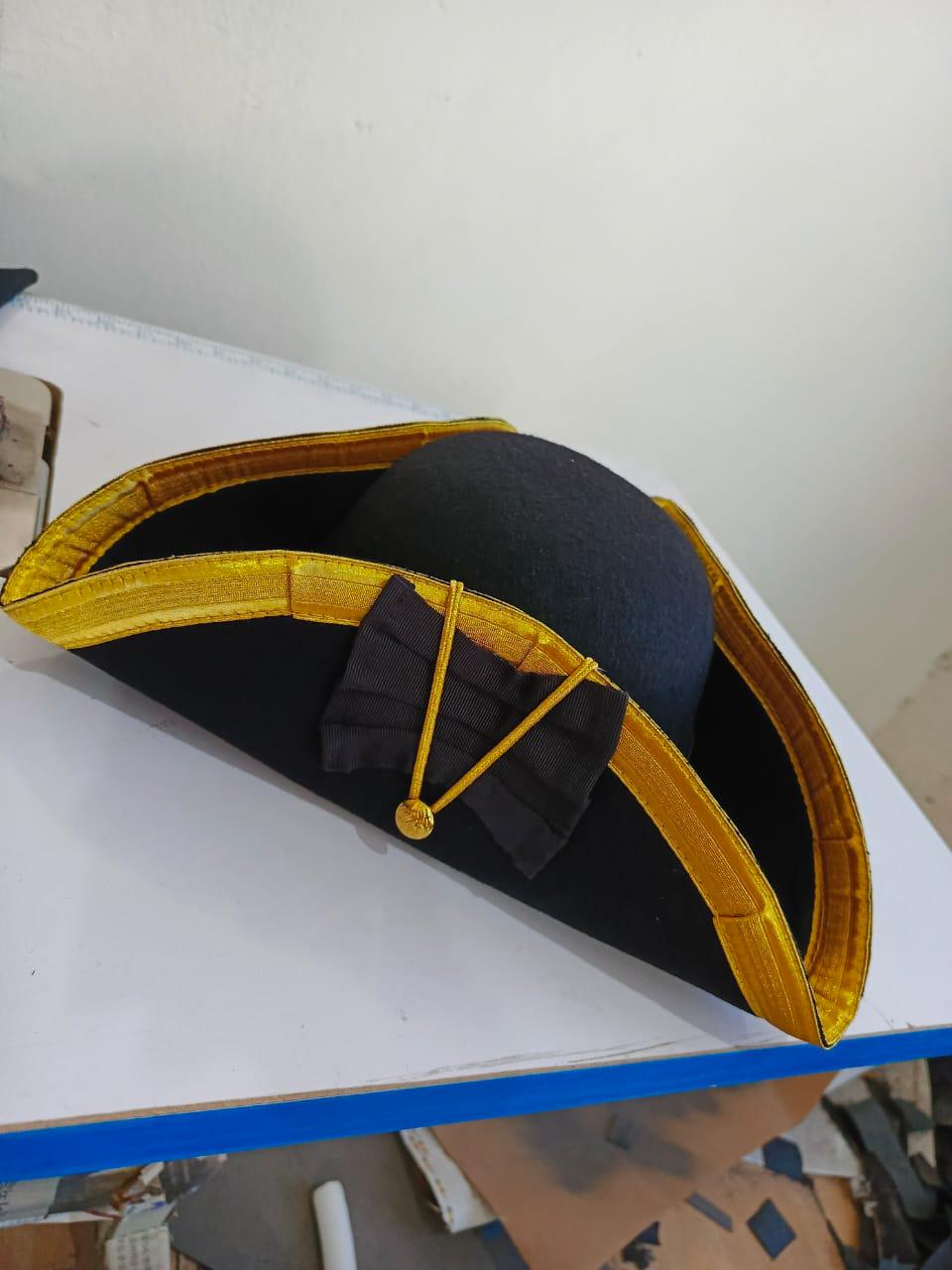 Handmade Napoleonic Tricorn Hat: Revolutionary War Officer Cosplay