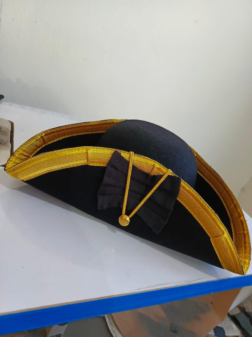 Handmade Napoleonic Tricorn Hat: Revolutionary War Officer Cosplay