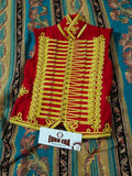Red Military Style Waistcoat: Napoleonic French 7th Hussars Officer Uniform