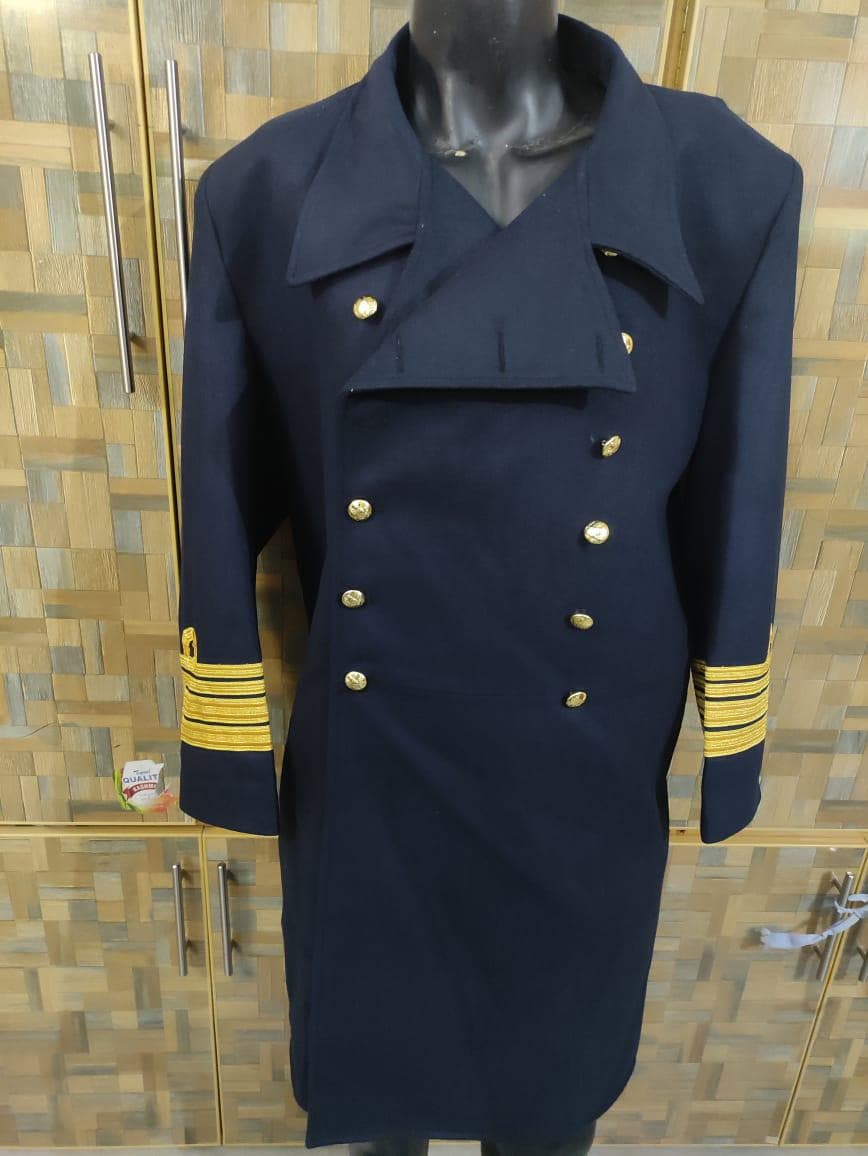 Civil War US Navy Admiral Frock Coat: Double Breasted Wool Officer Jacket