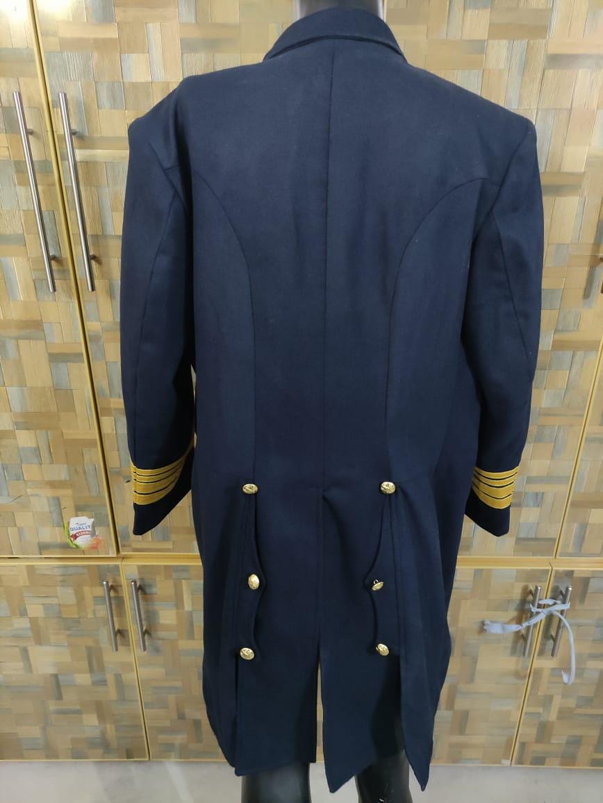 Civil War US Navy Admiral Frock Coat: Double Breasted Wool Officer Jacket
