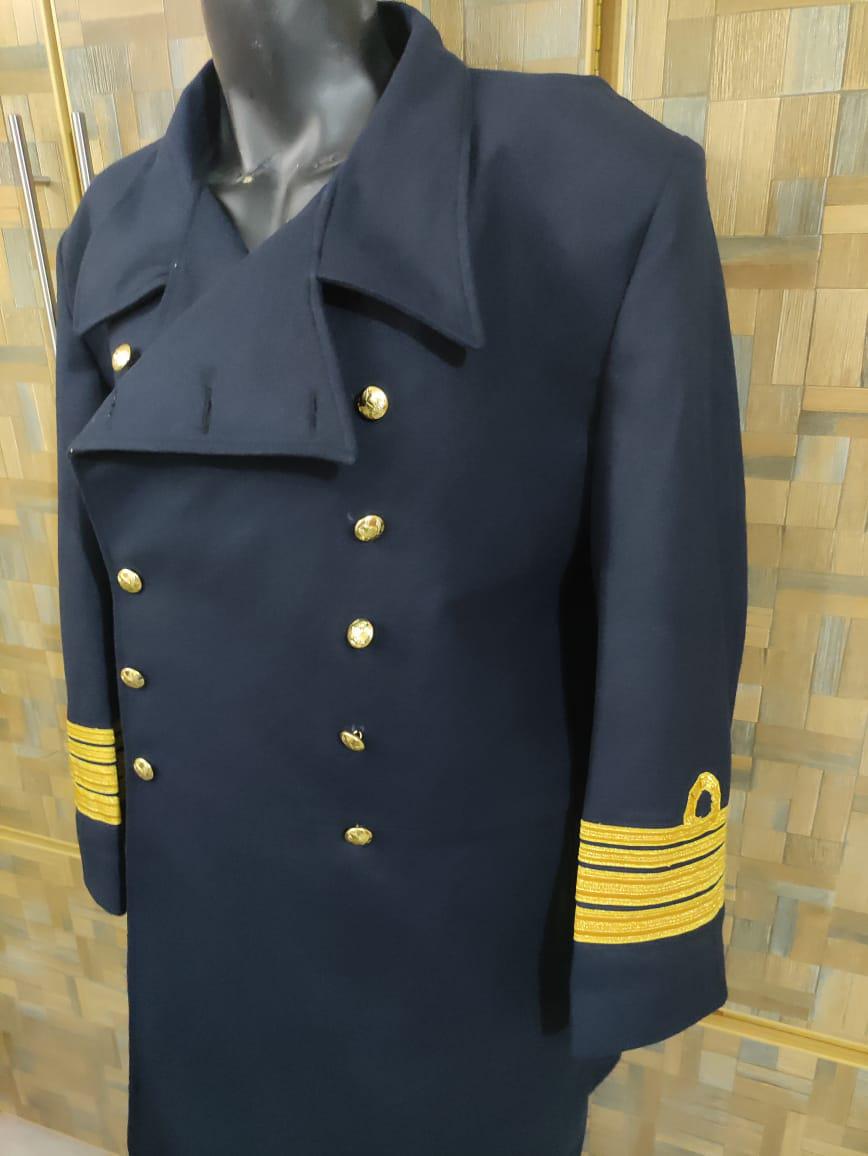 Civil War US Navy Admiral Frock Coat: Double Breasted Wool Officer Jacket