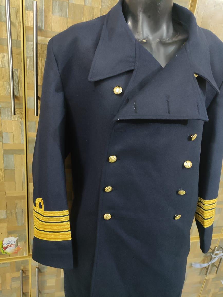 Civil War US Navy Admiral Frock Coat: Double Breasted Wool Officer Jacket